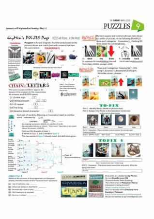 PUZZLES MAY 4, 2025
