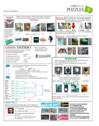 PUZZLES APRIL 6, 2025